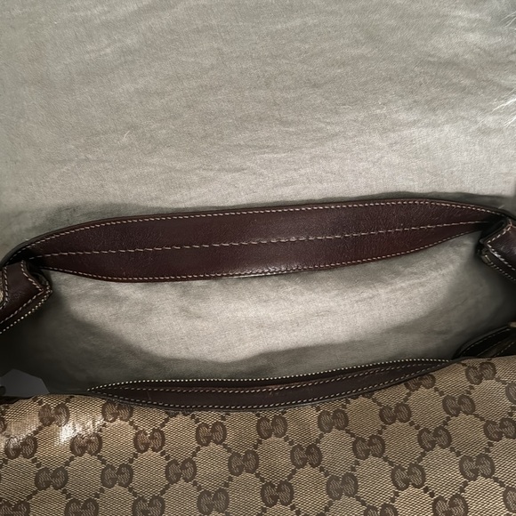 Gucci Brown Monogram Canvas Hobo Bag - Picture 2 of 15